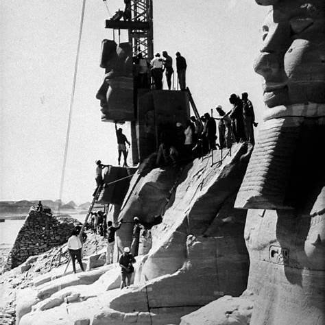When Egypt Began a Historic Engineering Operation to Move the 3,000 Year Old Abu Simbel Temples Away From the Rising Waters of the Aswan High Dam